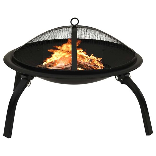 Paesini - Braciere e Barbecue 2 in 1 con Attizzatoio 56x56x49 cm Acciaio