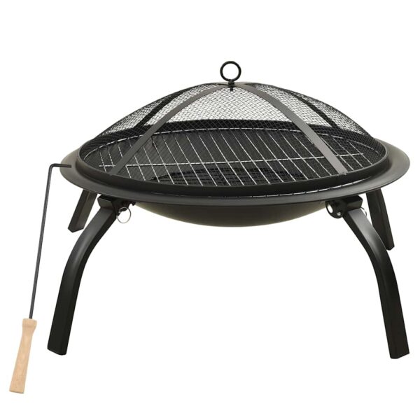 Paesini - Braciere e Barbecue 2 in 1 con Attizzatoio 56x56x49 cm Acciaio - immagine 2