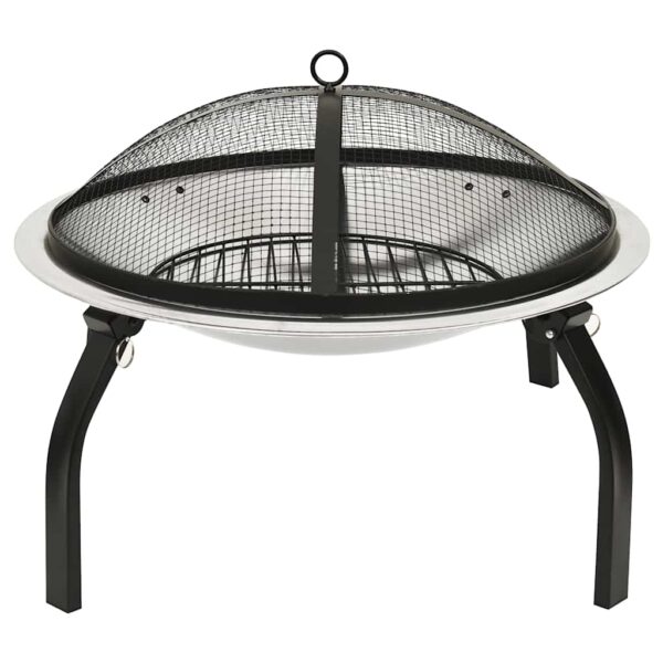 Paesini - Braciere e Barbecue 2in1 e Attizzatoio 56x56x49cm Acciaio Inox - immagine 3