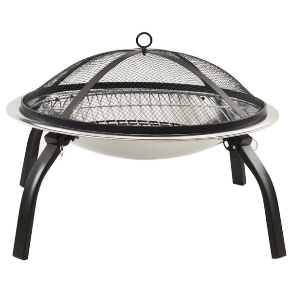 Paesini - Braciere e Barbecue 2in1 e Attizzatoio 56x56x49cm Acciaio Inox - immagine 4