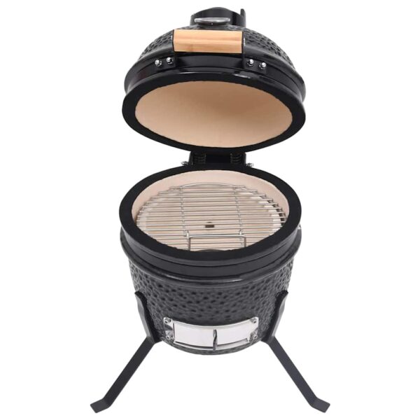 Paesini - Barbecue Affumicatore 2 in 1 Kamado in Ceramica 56 cm Nero - immagine 2