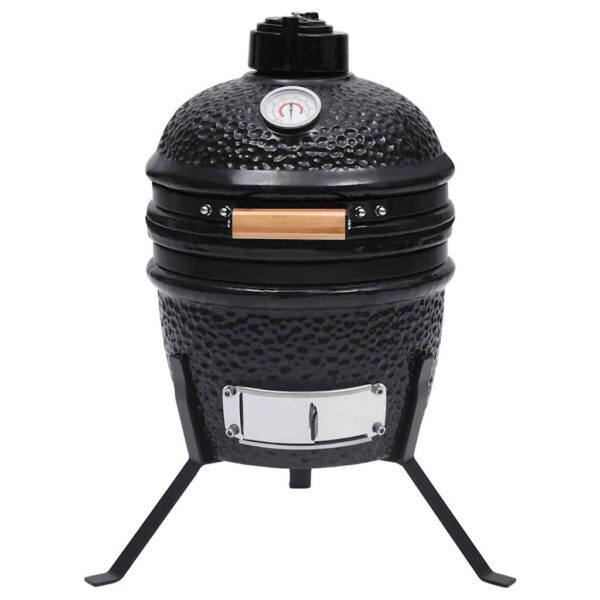Paesini - Barbecue Affumicatore 2 in 1 Kamado in Ceramica 56 cm Nero - immagine 3