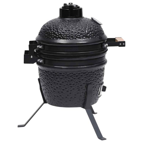 Paesini - Barbecue Affumicatore 2 in 1 Kamado in Ceramica 56 cm Nero - immagine 5
