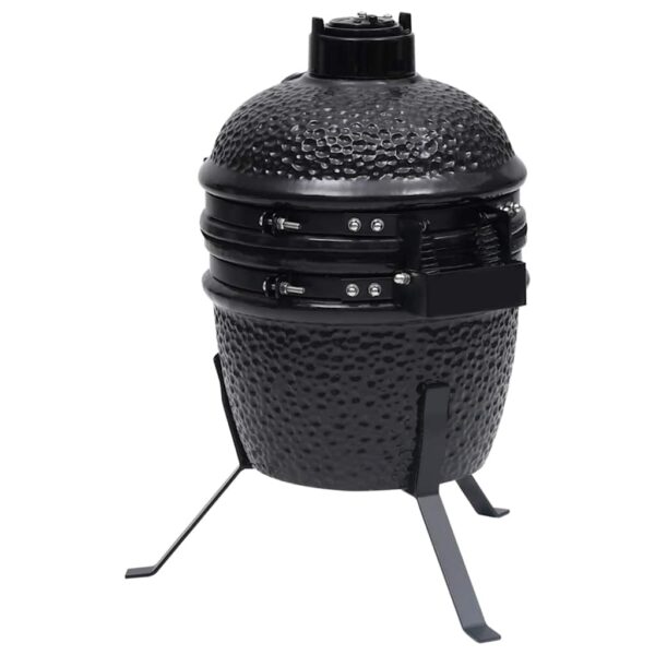 Paesini - Barbecue Affumicatore 2 in 1 Kamado in Ceramica 56 cm Nero - immagine 6