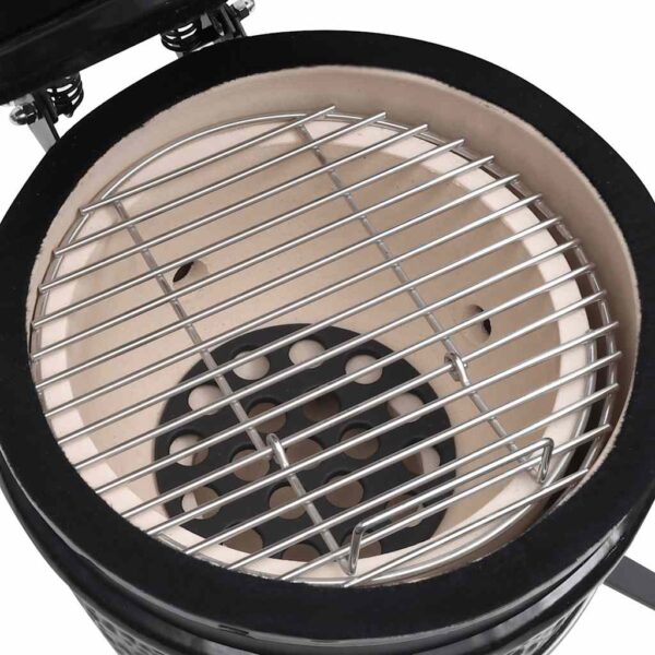 Paesini - Barbecue Affumicatore 2 in 1 Kamado in Ceramica 56 cm Nero - immagine 7
