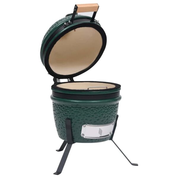 Paesini - Barbecue Affumicatore 2 in 1 Kamado in Ceramica 56 cm Verde - immagine 4