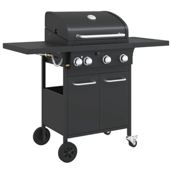 Paesini - Griglia Barbecue a Gas con 4 Bruciatori Nero in Acciaio - immagine 2