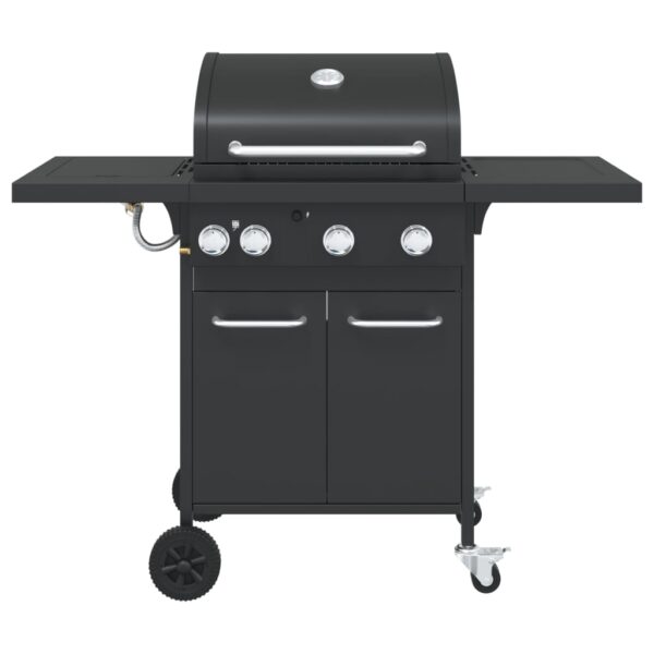 Paesini - Griglia Barbecue a Gas con 4 Bruciatori Nero in Acciaio - immagine 3