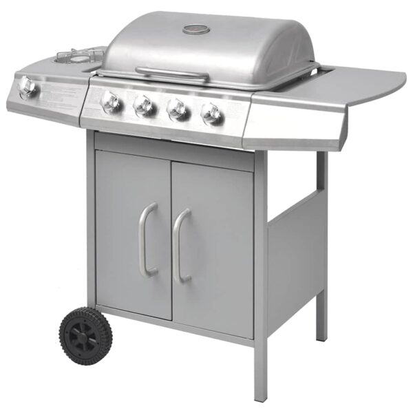 Paesini - Griglia Barbecue a Gas 4+1 Fornelli Argento - immagine 2