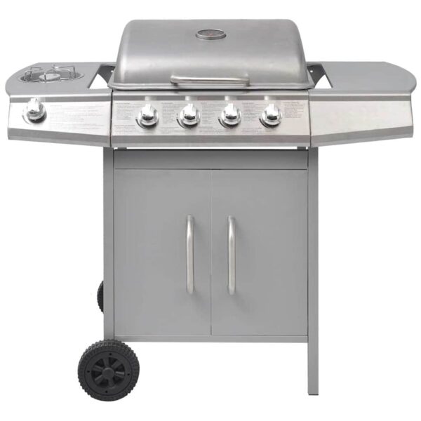 Paesini - Griglia Barbecue a Gas 4+1 Fornelli Argento - immagine 3