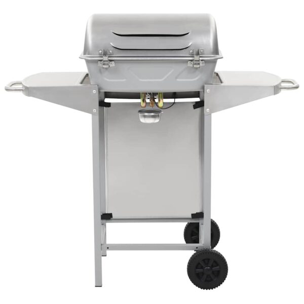 Paesini - Barbecue a Gas con Griglia 2 Fornelli Argento Acciaio Inox - immagine 4