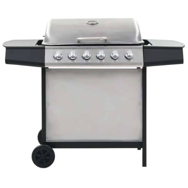Paesini - Barbecue Griglia a Gas 6 Fornelli Acciaio Inossidabile Argento - immagine 2