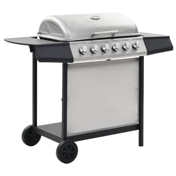 Paesini - Barbecue Griglia a Gas 6 Fornelli Acciaio Inossidabile Argento - immagine 3