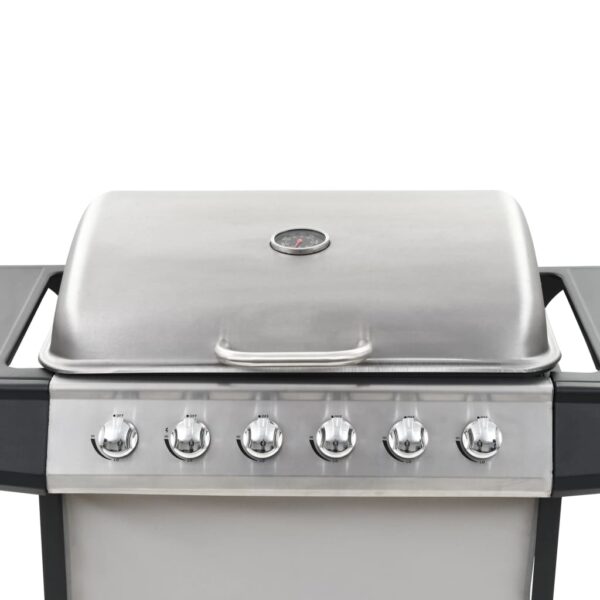 Paesini - Barbecue Griglia a Gas 6 Fornelli Acciaio Inossidabile Argento - immagine 7