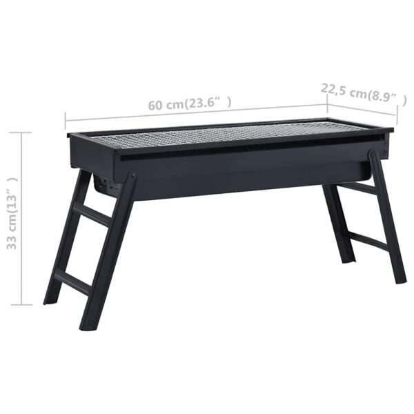 Paesini - Griglia Barbecue da Campeggio Portatile in Acciaio 60x22,5x33cm - immagine 7