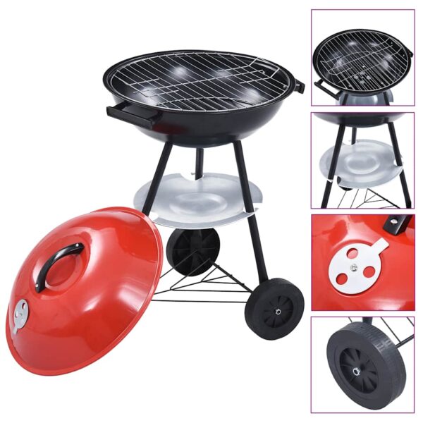 Paesini - Barbecue a Carbone Kettle Portatile XXL con Ruote 44 cm - immagine 3