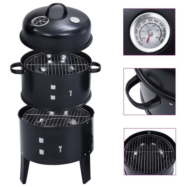 Paesini - Griglia Barbecue a Carbone 3-in-1 40x80 cm