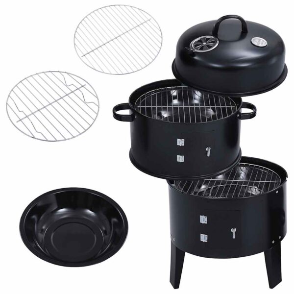 Paesini - Griglia Barbecue a Carbone 3-in-1 40x80 cm - immagine 4