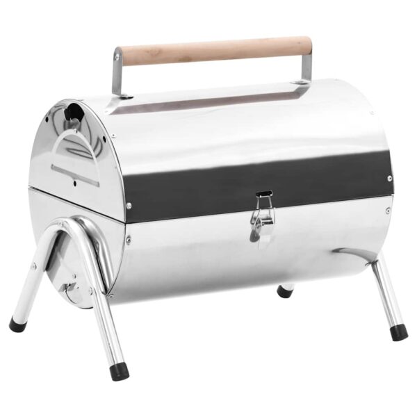 Paesini - Barbecue da Tavolo Portatile in Acciaio Inox con Doppia Griglia