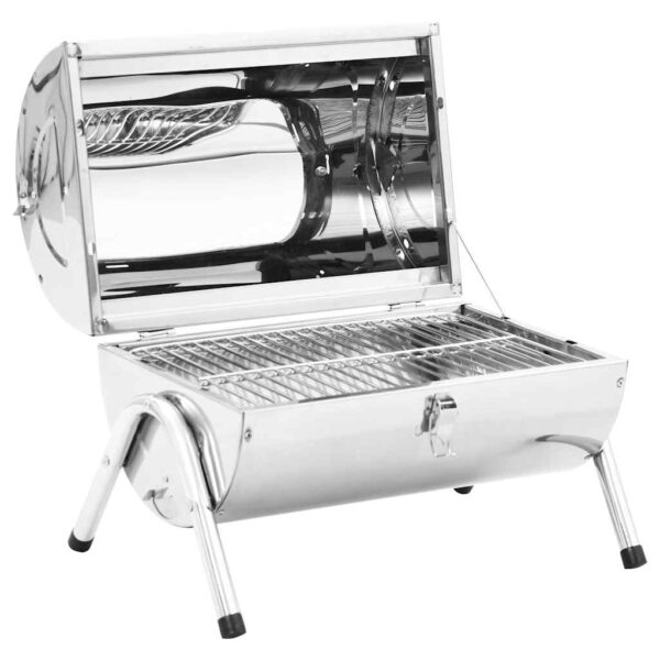 Paesini - Barbecue da Tavolo Portatile in Acciaio Inox con Doppia Griglia - immagine 2