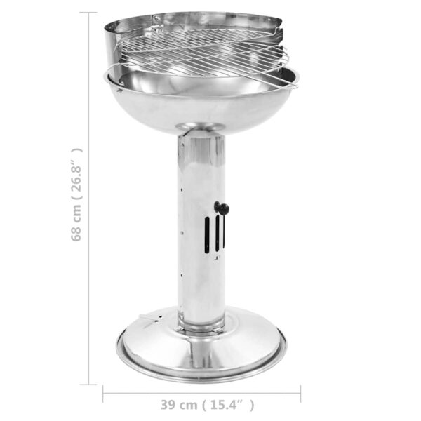 Paesini - Griglia per Barbecue a Carbone con Piedistallo in Acciaio Inox - immagine 9