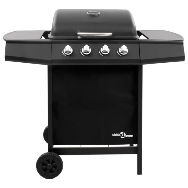 Paesini - Griglia Barbecue a Gas con 4 Bruciatori Nera - immagine 2